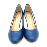 Beira Rio 4777-409 Low Heel Pump in Navy Napa