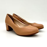 Beira Rio 4777-409 Low Heel Pump in Nude Napa