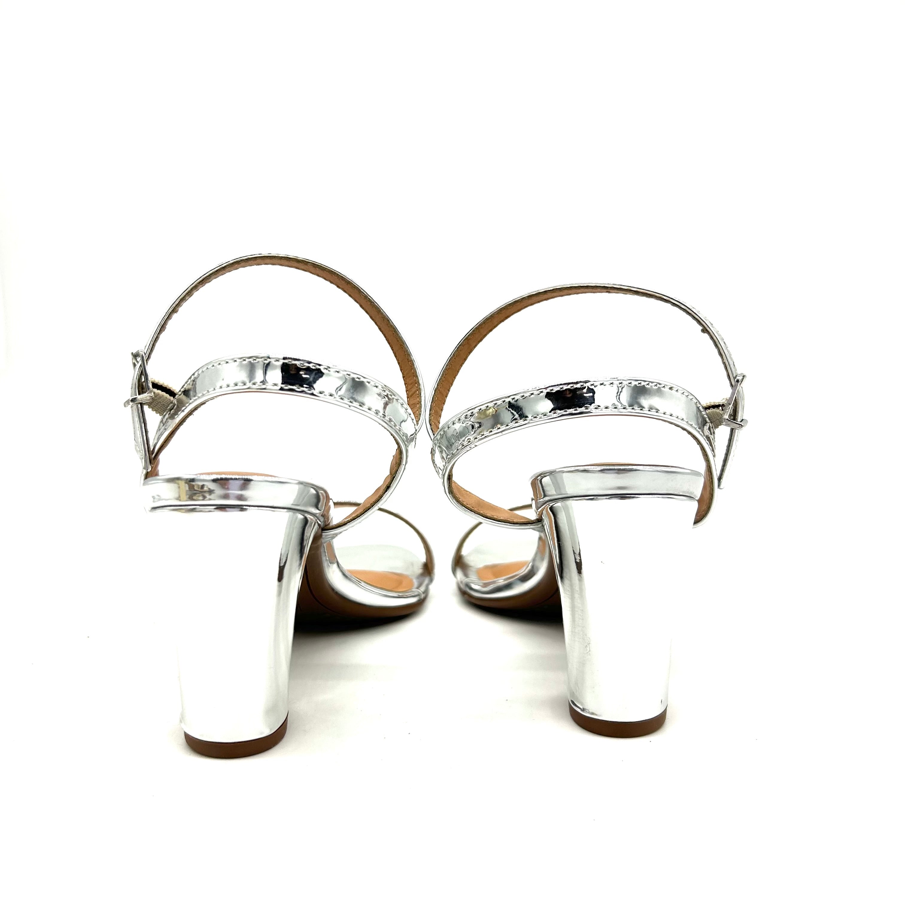 Vizzano 6262-474 Block Heel Sandal in Silver