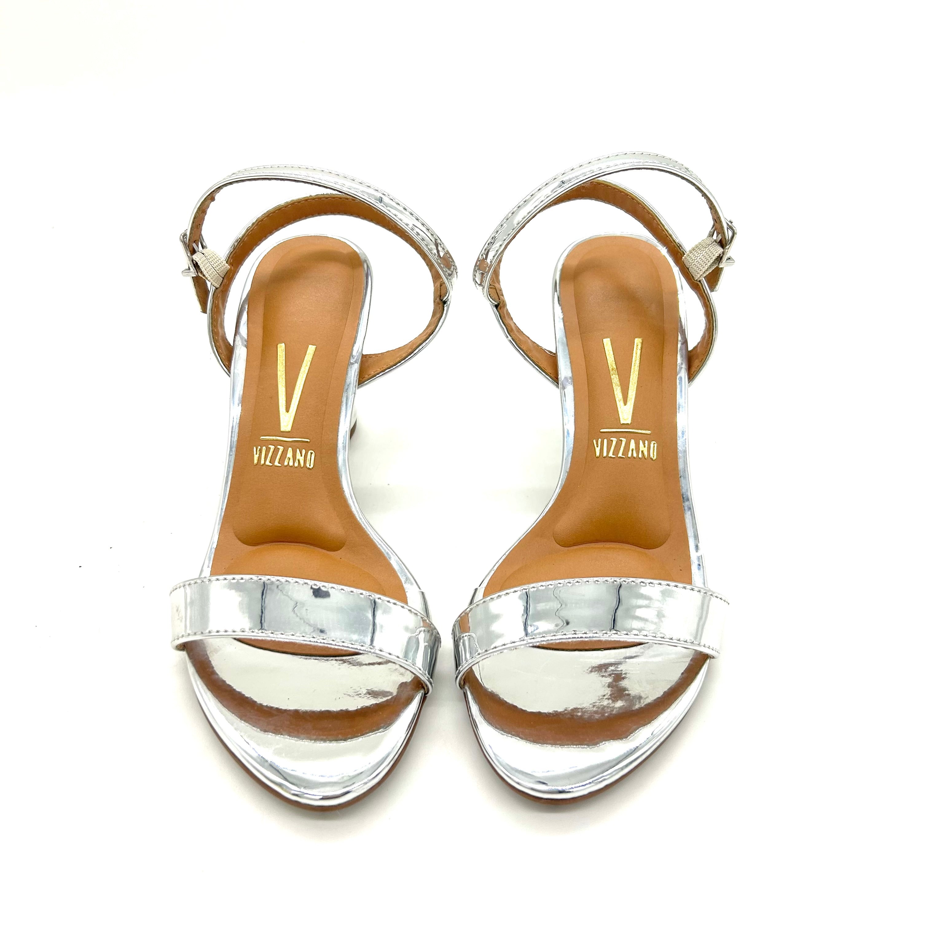 Vizzano 6262-474 Block Heel Sandal in Silver