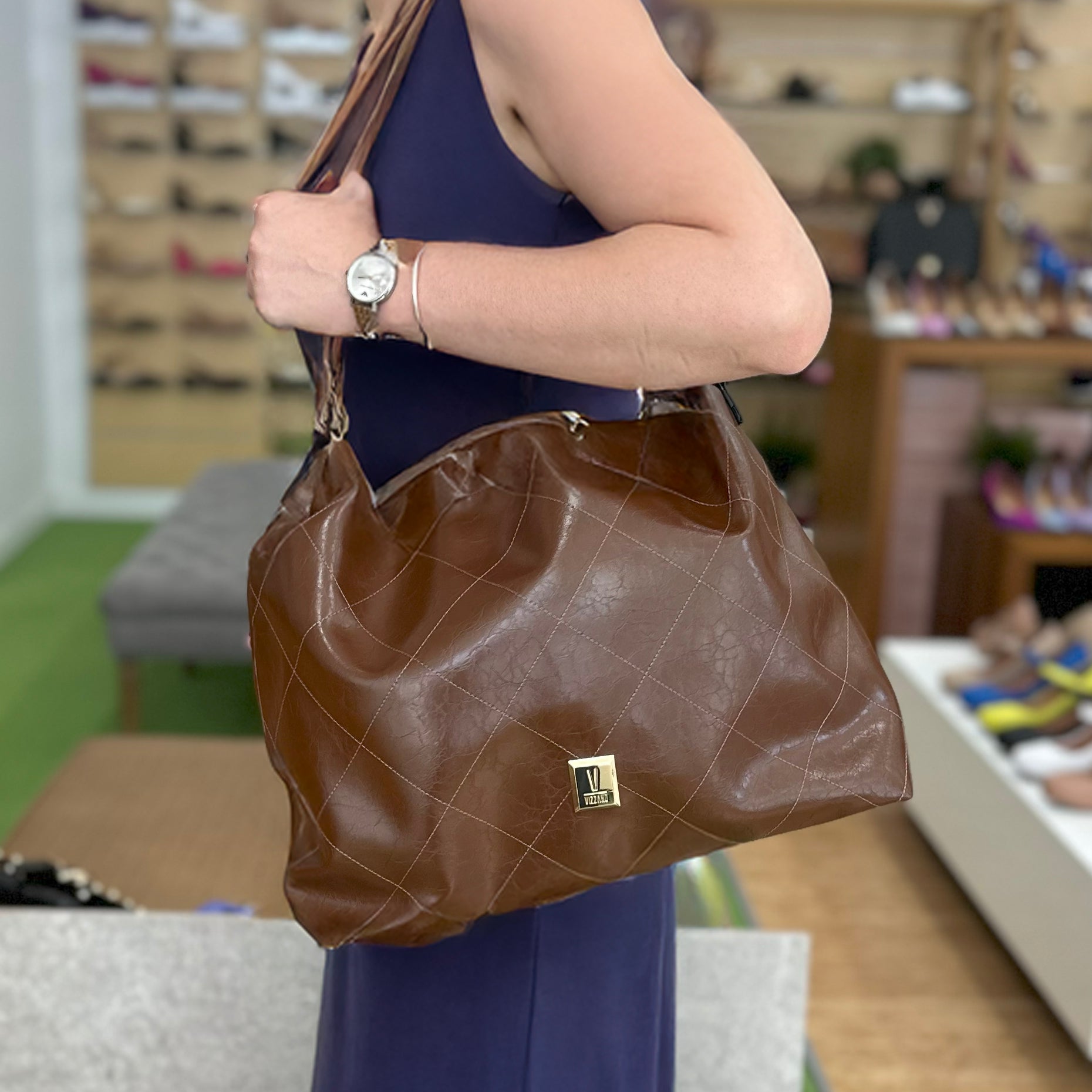 Vizzano 10080-1 Shoulder Bag in Chocolate