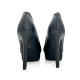 Vizzano 1830-500 Peeptoe Platform Pump in Black Napa