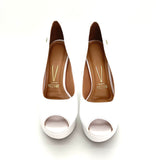 Vizzano 1830-500 Peeptoe Platform Pump in White Napa