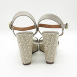 Vizzano 6283-2000 Raffia Wedge Sandal in Grey Napa