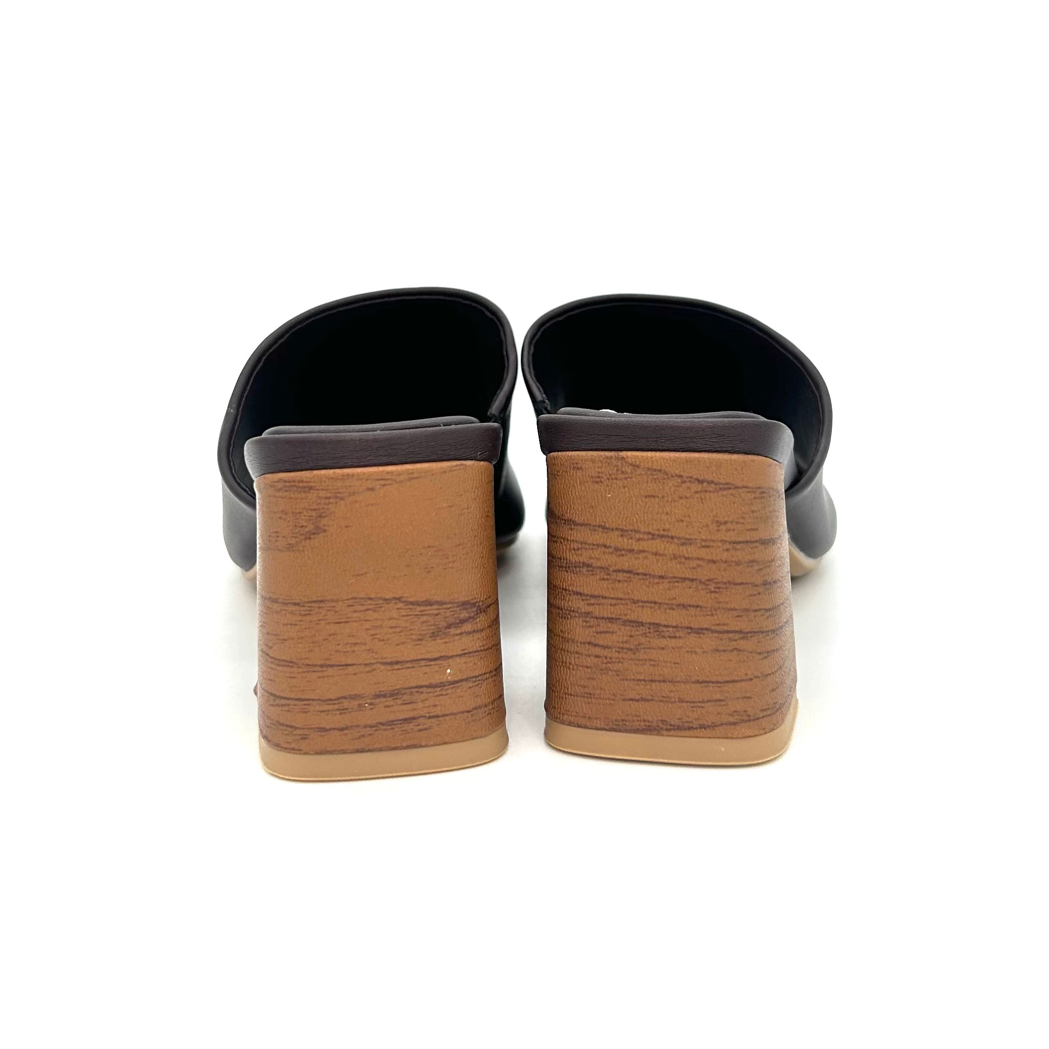 Vizzano 6530-100 Block Heel Mule in Cocoa
