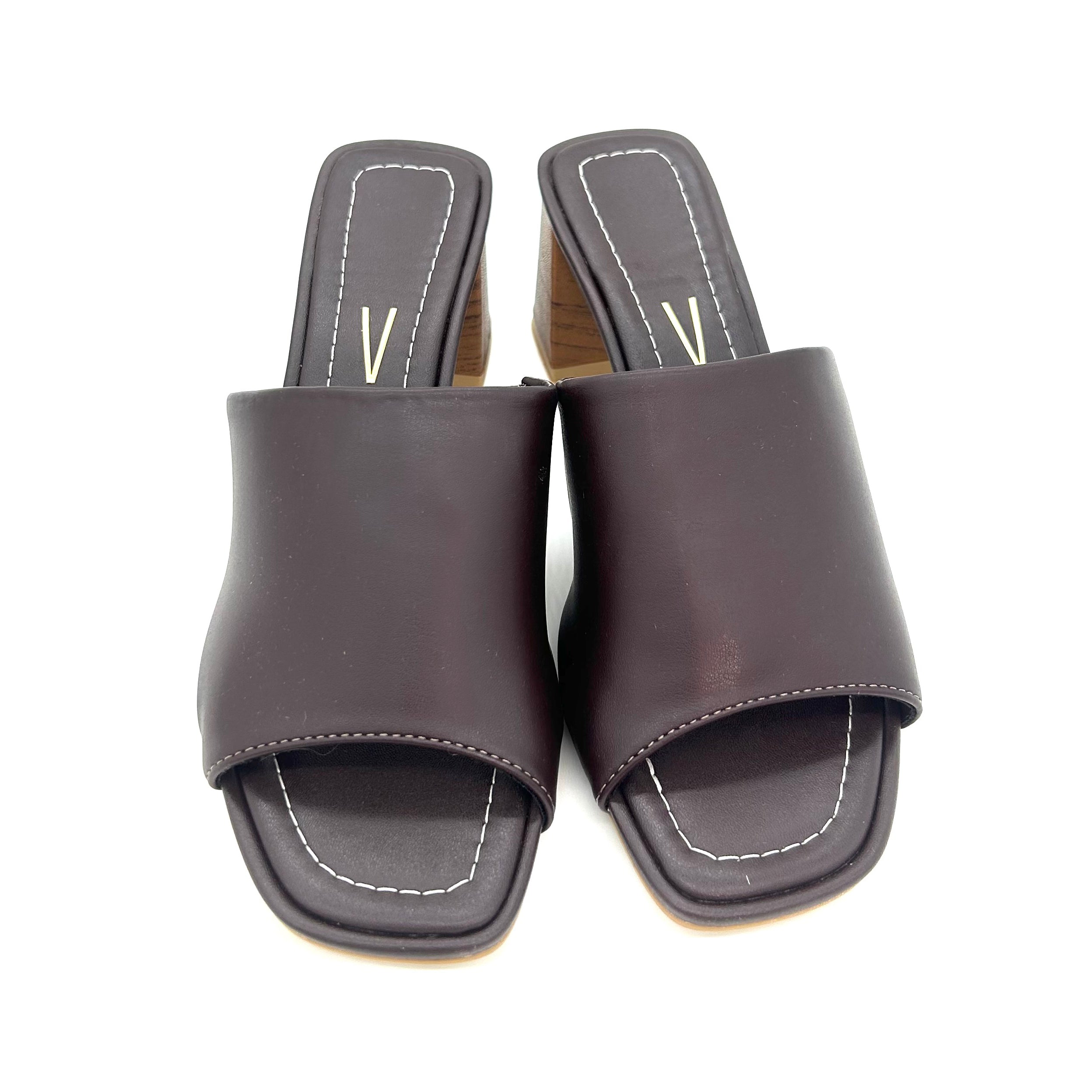 Vizzano 6530-100 Block Heel Mule in Cocoa