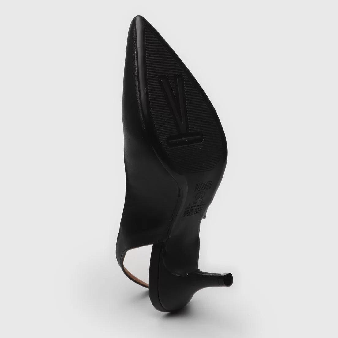Vizzano 1185-700 Mid Heel Slingback in Black Napa