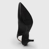 Vizzano 1185-700 Mid Heel Slingback in Black Napa