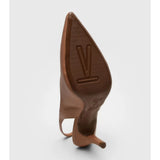 Vizzano 1185-700 Mid Heel Slingback in Nude Napa