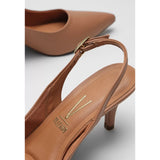 Vizzano 1185-700 Mid Heel Slingback in Nude Napa