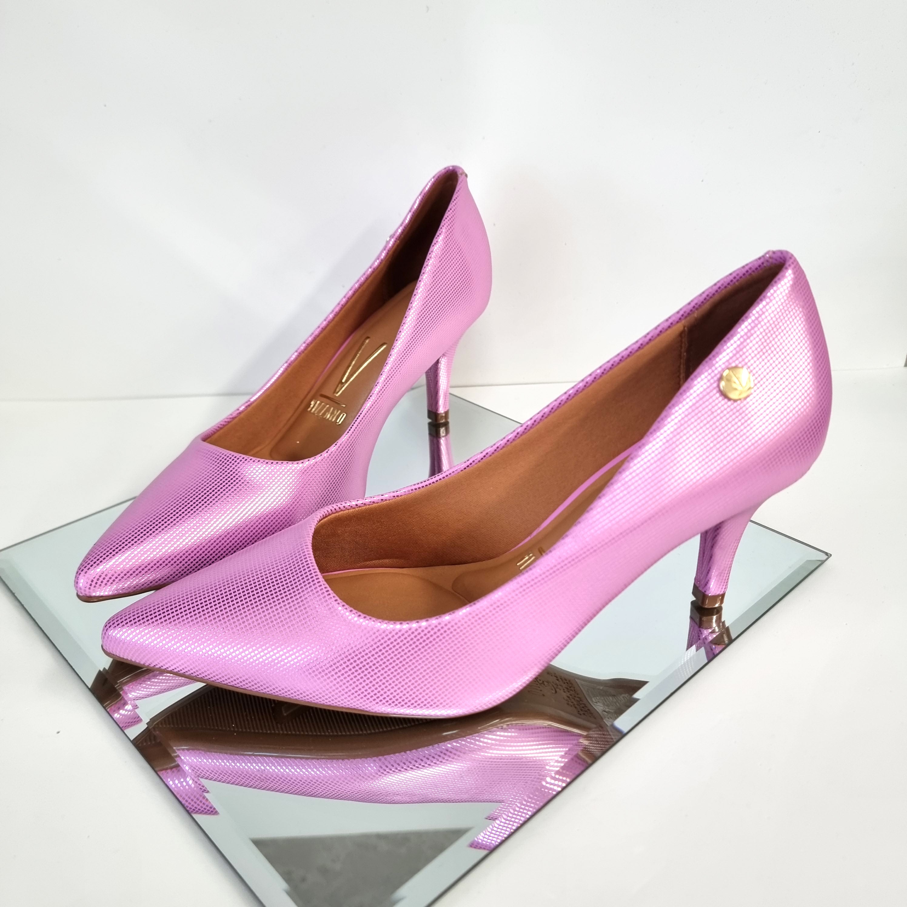 Vizzano 1185-702 Pointy Toe Pumpin Pink Diamond Napa