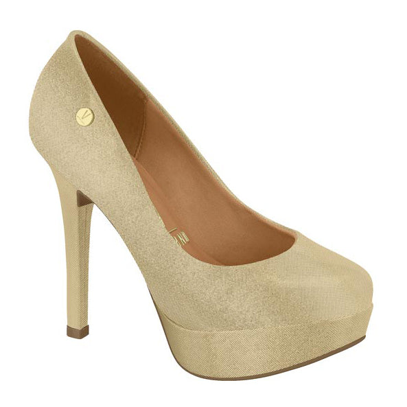 Vizzano 1830-501 Platform Pump in Golden Napa Metal