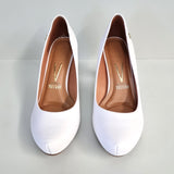 Vizzano 1840-301 Mid Heel Pump in White Napa