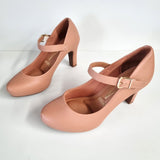 Vizzano 1840-318 Mary-Jane Pump in Nude Napa