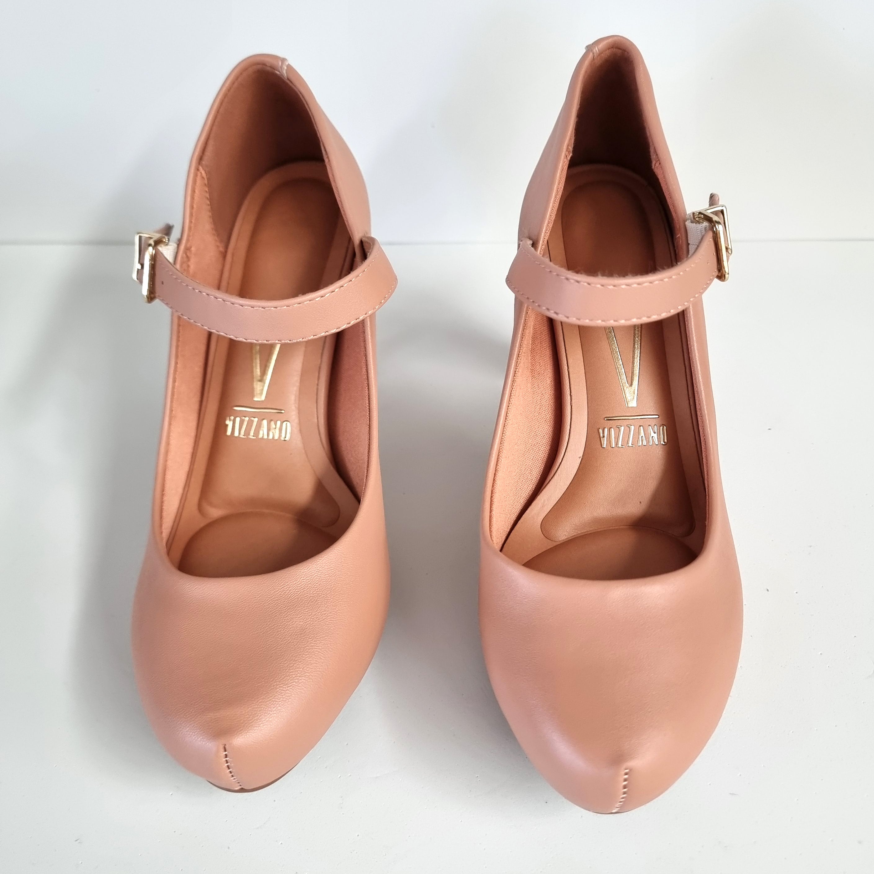 Vizzano 1840-318 Mary-Jane Pump in Nude Napa
