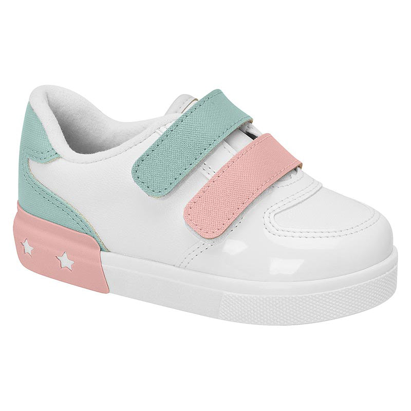 Molekinha 2118 852 Velcro Straps Sneaker in White