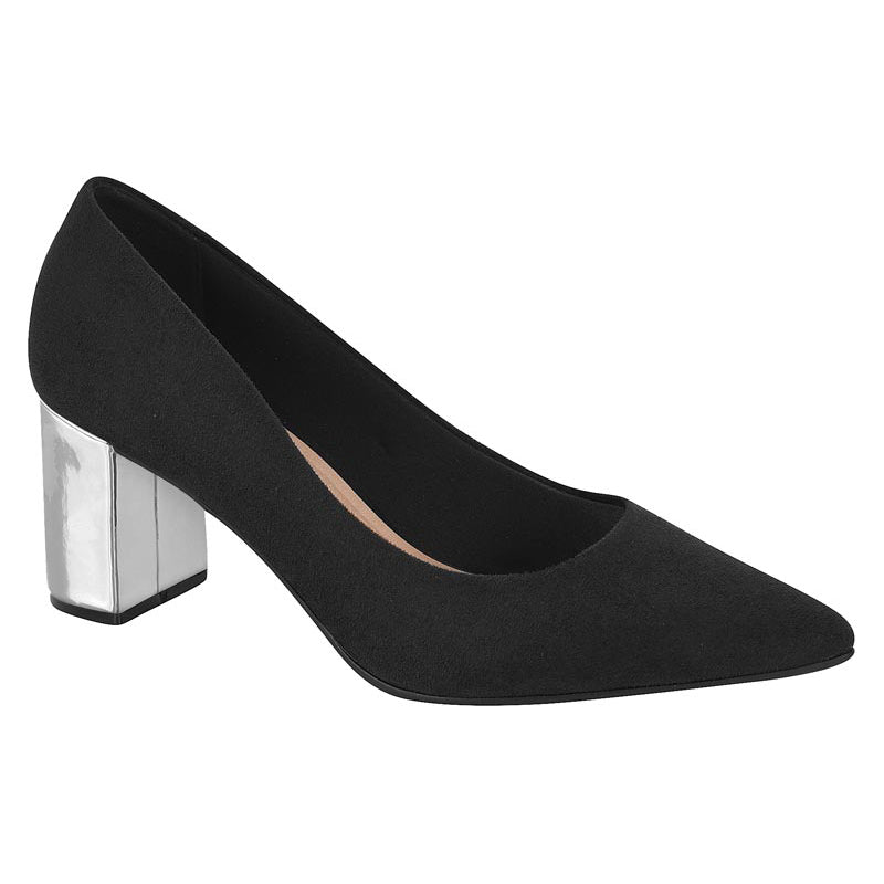 Grey block sales heel pump