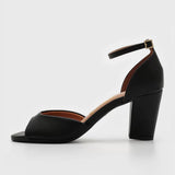 Vizzano 6262-406 Block Heel Sandal in Black Napa