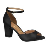 Vizzano 6262-406 Block Heel Sandal in Black Napa