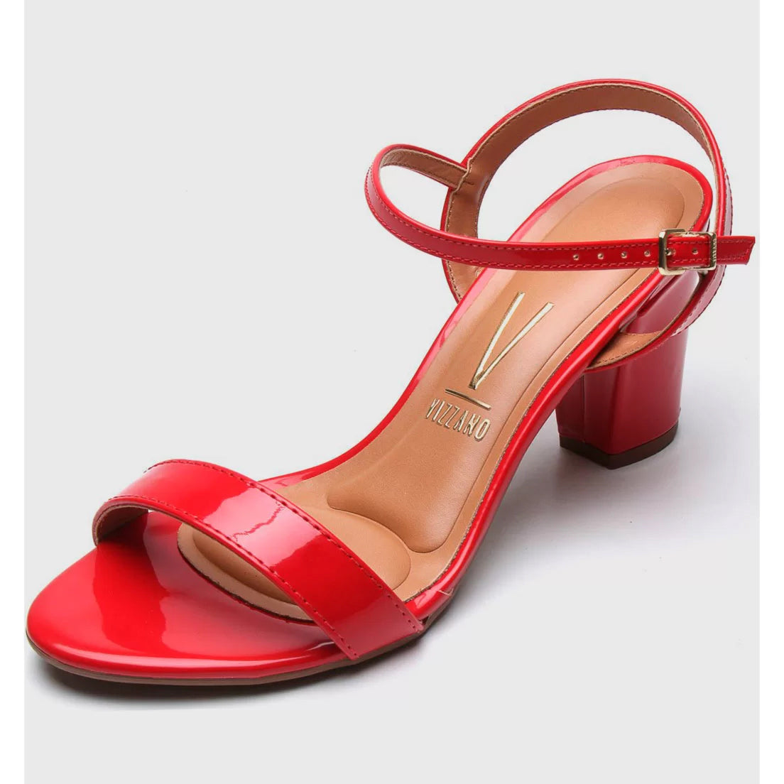 Vizzano 6262-474 Block Heel Sandal in Red Patent