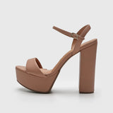 Vizzano 6282-455 High Heel Platform Sandal in Nude