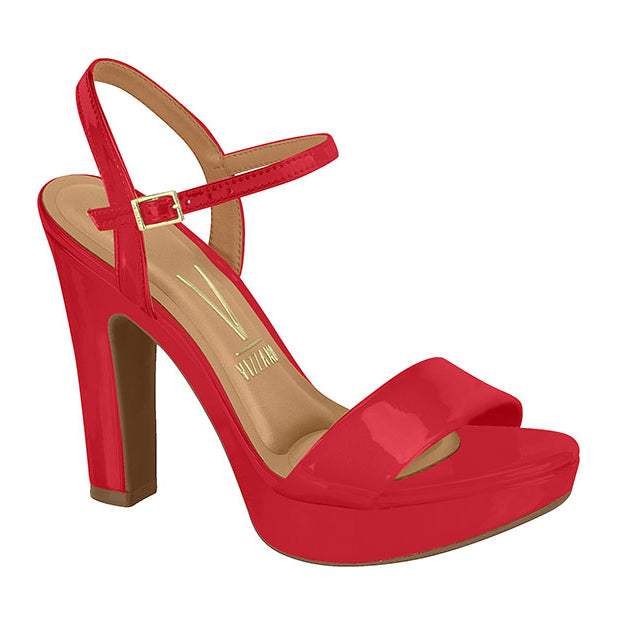 Vizzano 6292-200 High Heel Platform Sandal Pump in Red Patent
