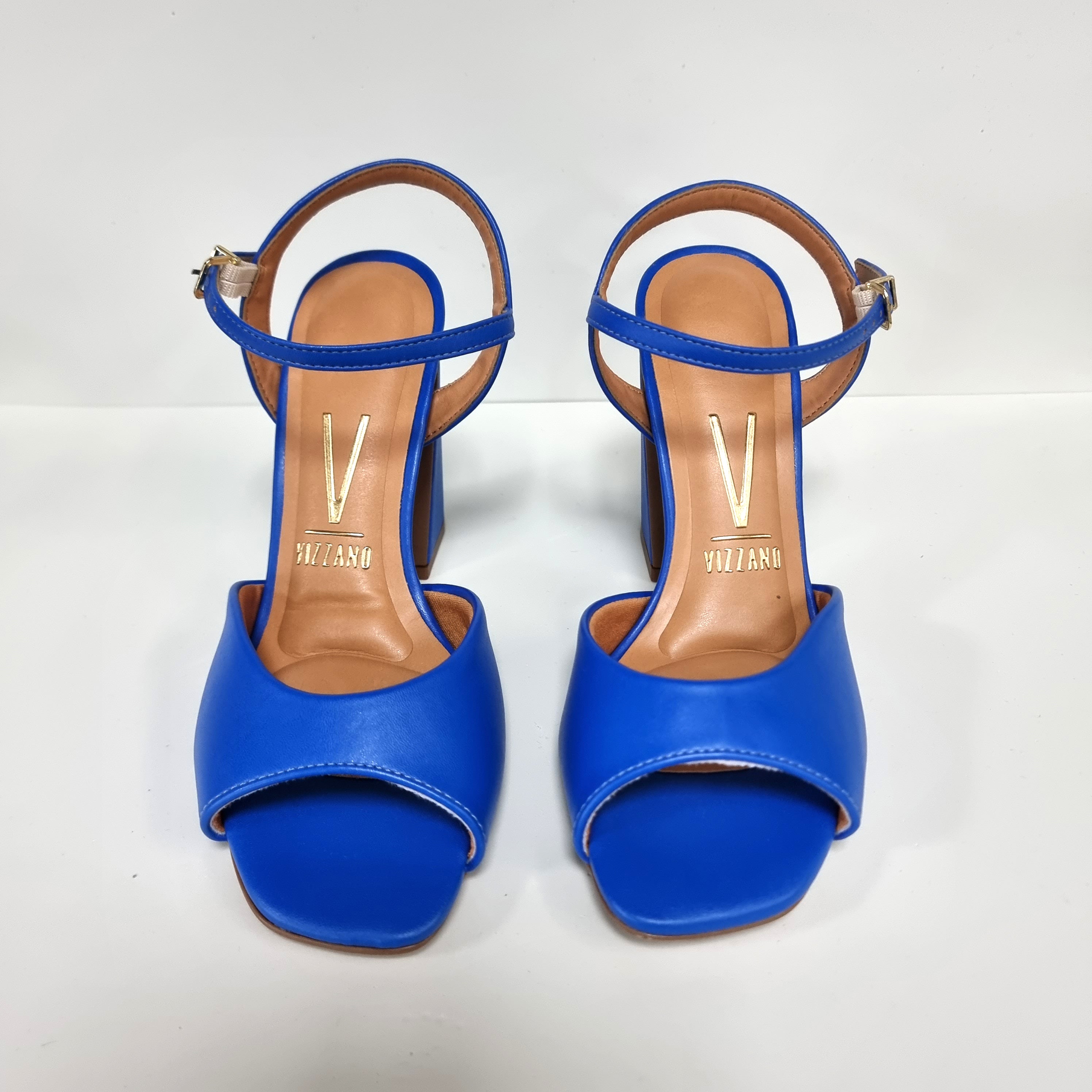 Vizzano 6403-203 Block Heel Sandal in Cobalt Blue Napa