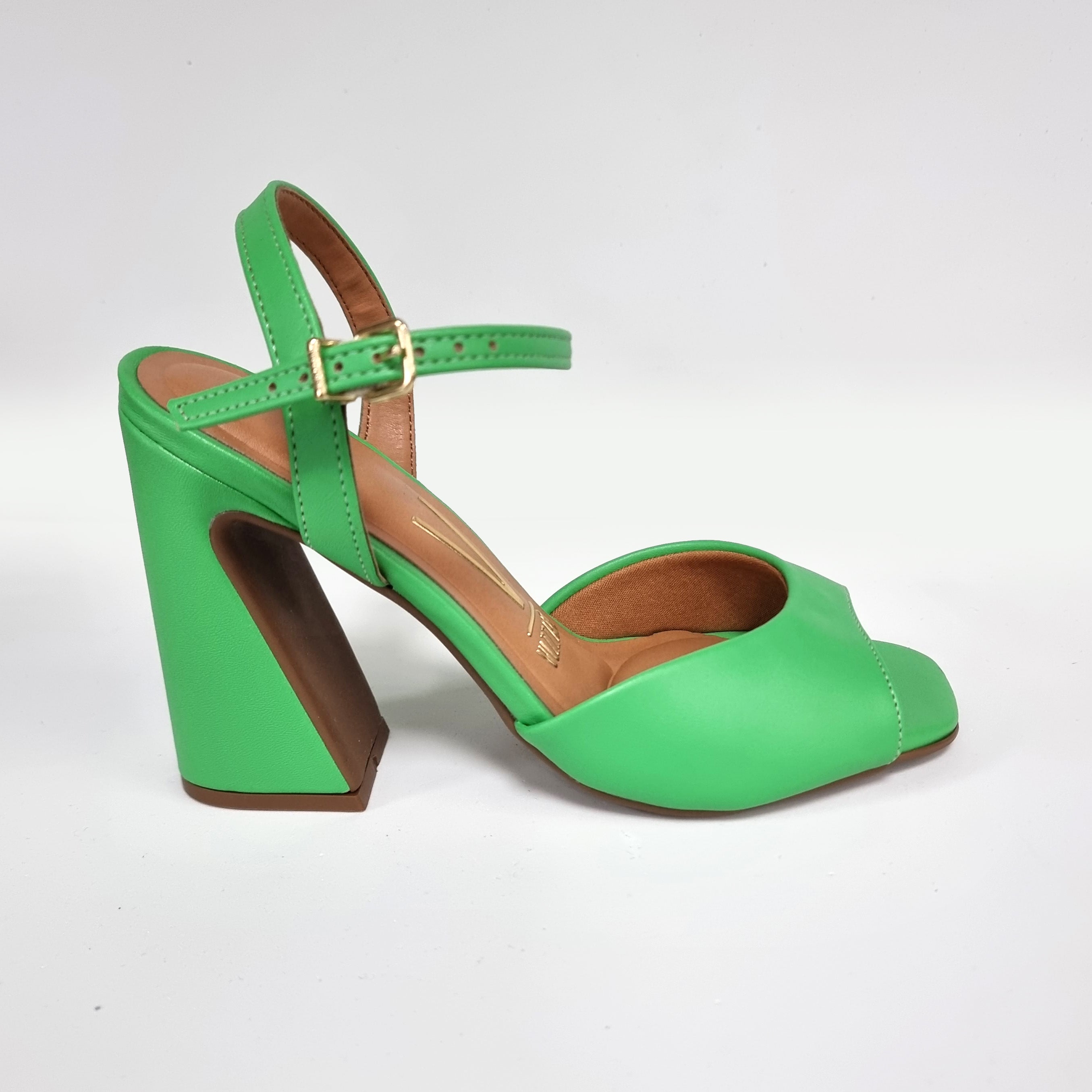 Vizzano 6403-203 Block Heel Sandal in Mint Napa