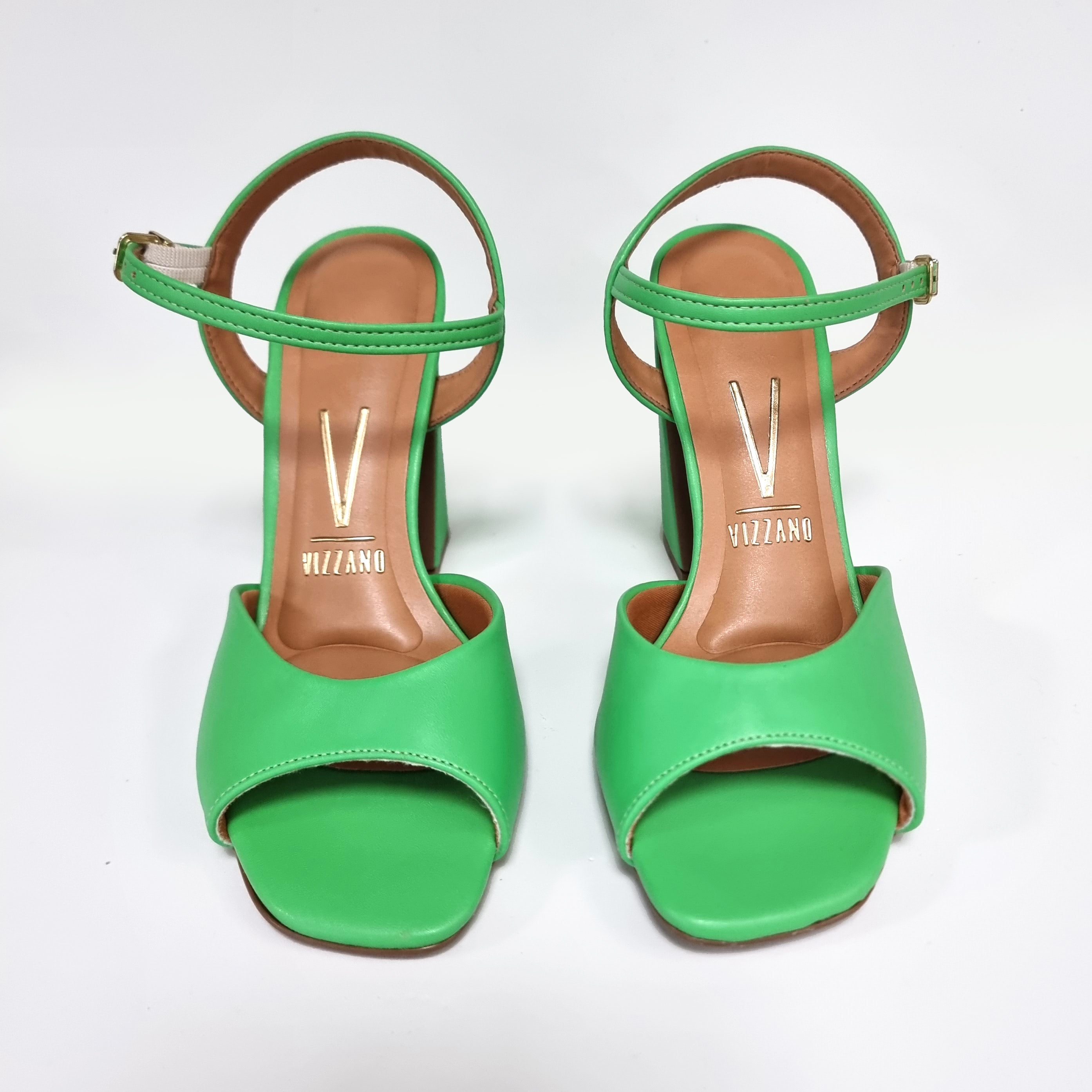 Vizzano 6403-203 Block Heel Sandal in Mint Napa