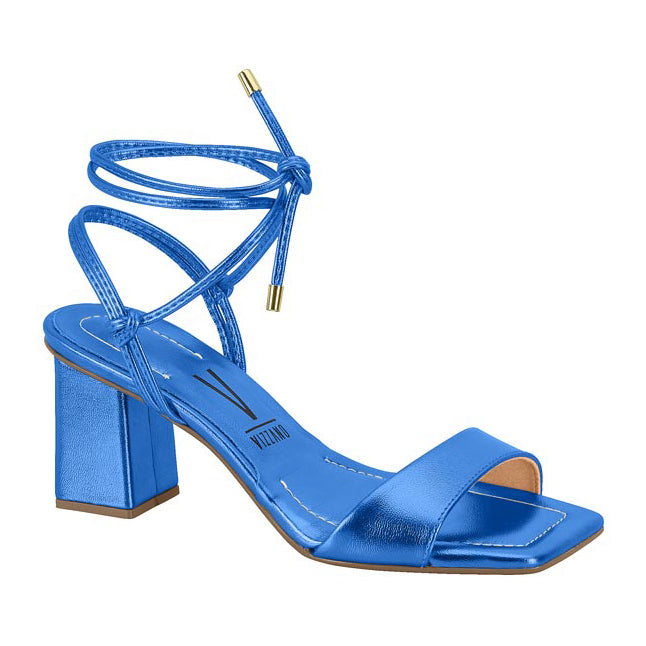 Vizzano 6455-209 Strappy Block Heel Sandal in Metallic Cobalt Blue
