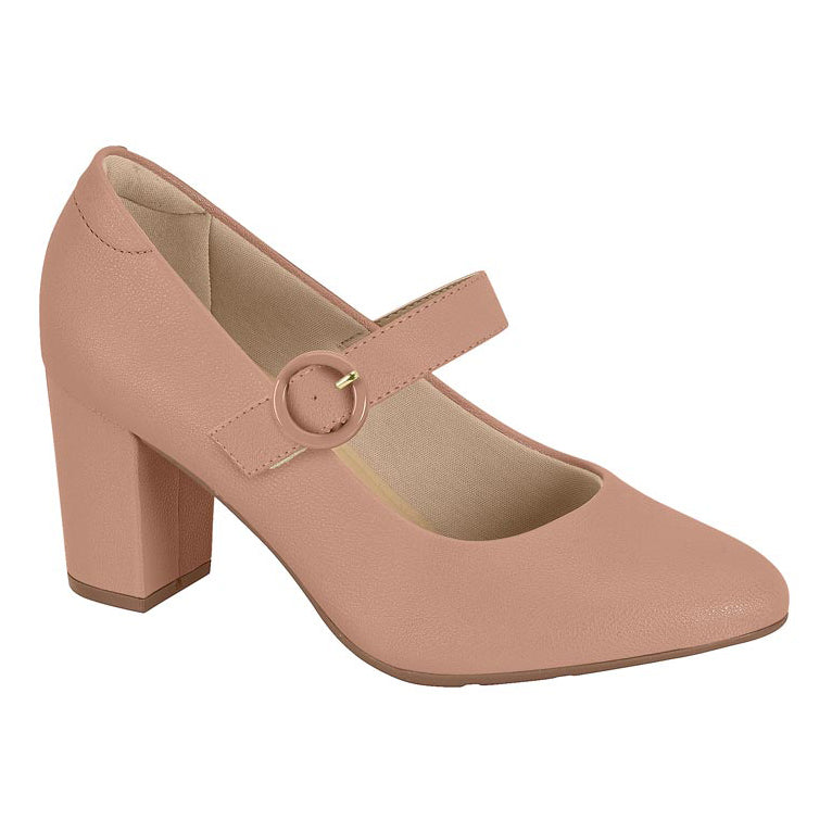 Modare 7377-106 Block Heel Mary-Jane Pump in Nude
