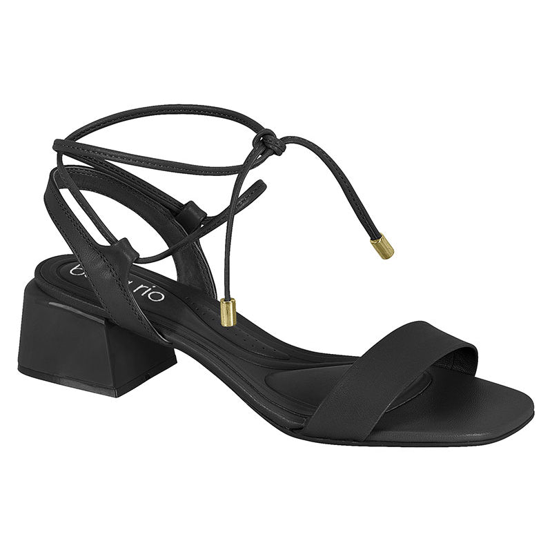 Beira Rio 8423-218 Strappy Low Heel Sandal in Black