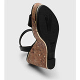 Vizzano 6283-4700 Wedge Sandal in Black Napa