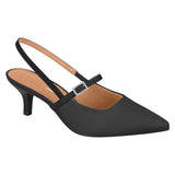 Vizzano 1122-881 Strappy Kitten Heel Pointy Toe Pump in Black