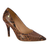 Vizzano 1184-1101 Pointy Toe Pump in Multi Camel Napa Cobra