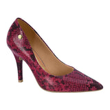 Vizzano 1184-1101 Pointy Toe Pump in Multi Magenta Napa Cobra