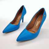 Vizzano 1184-1101 Pointy Toe Pump in Blue Napa