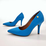 Vizzano 1184-1101 Pointy Toe Pump in Blue Napa