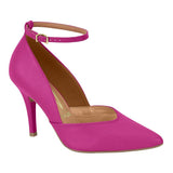 Vizzano 1184-1168 Pointy Toe Ankle Strap Pump in Magenta Napa