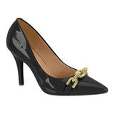 Vizzano 1184-1170 Pointy Toe Pump in Black Patent