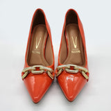 Vizzano 1184-1170 Pointy Toe Pump in Orange Patent