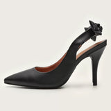 Vizzano 1184-1177 Pointy Toe Slingback Pump in Black Napa