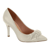 Vizzano 1184-1183 Pointy Toe Pump in Off White Napa