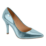 Vizzano 1184-1501 Pointy Toe Pump in Sky Blue Metallic Napa