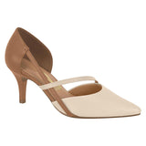 Vizzano 1185-1102 Pointy Toe Pump in Cream/Camel