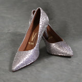 Vizzano 1185-1302 Pointy Toe Pump in Rose Gold Shiny Snake