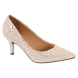 Vizzano 1185-1302 Pointy Toe Pump in Rose Gold Shiny Snake