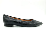 Vizzano 1206-200 Pointy Toe Flat in Black Croc