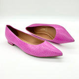 Vizzano 1206-200 Pointy Toe Flat in Pink Neon Croc