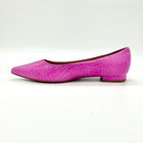 Vizzano 1206-200 Pointy Toe Flat in Pink Neon Croc